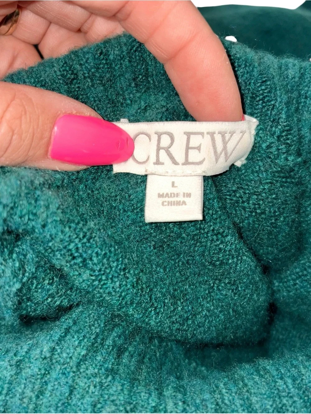 J.Crew Women's Teal Turtleneck Sweater size Large
